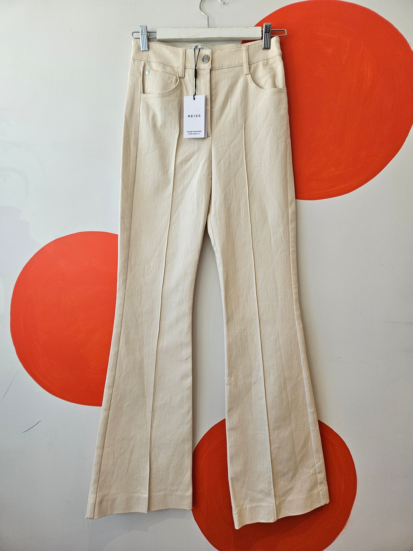 REISS Cream Flared Jeans W25 NEW