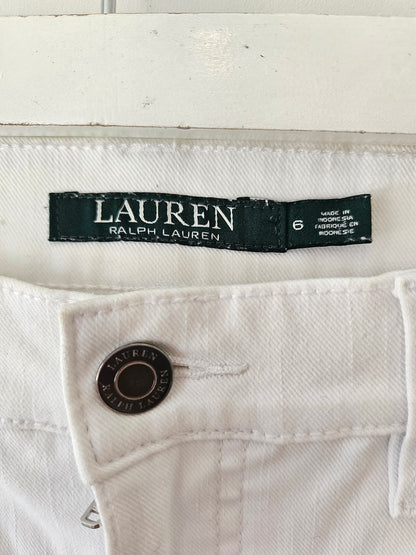 RALPH LAUREN White Straight Leg Jeans Sz 6