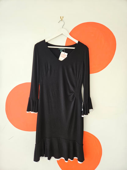 RALPH LAUREN Black Long Sleeve Office Dress Sz 8