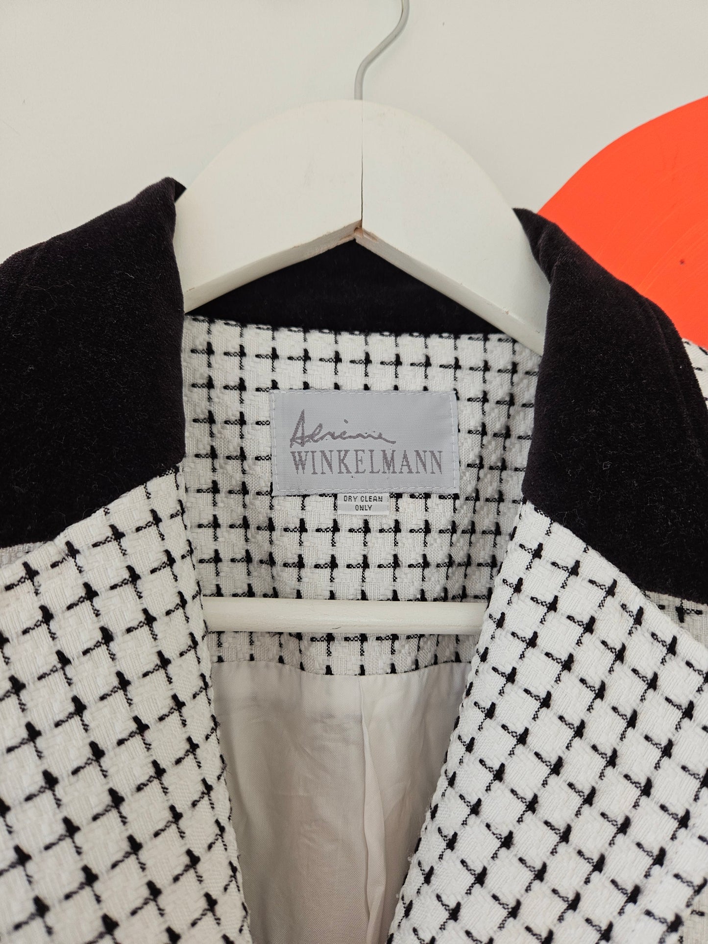 ADRIENNE WINKELMANN Monochrome Vintage Retro Blazer Sz 10