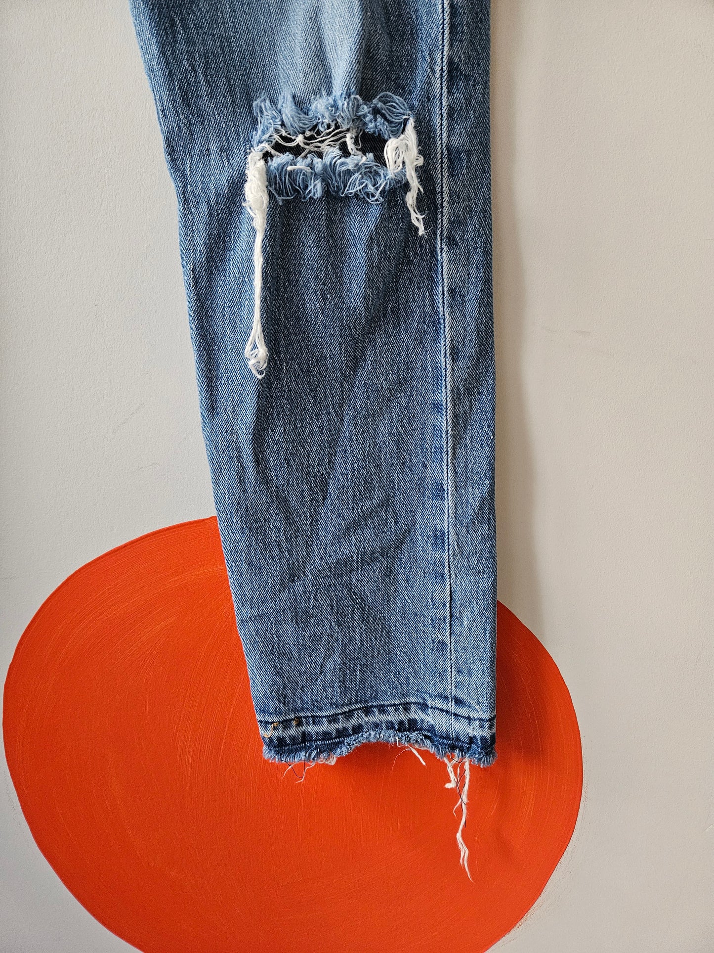LEVI'S Wedgie Straight Blue Denim Jeans W25