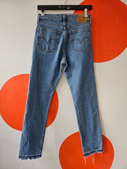 LEVI'S Wedgie Straight Blue Denim Jeans W25