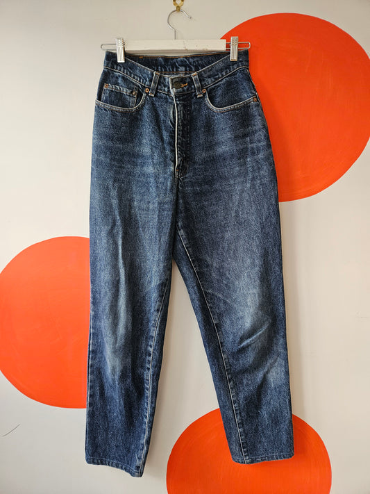 LEVI'S Blue Straight Leg High Waist Denim Jeans W27