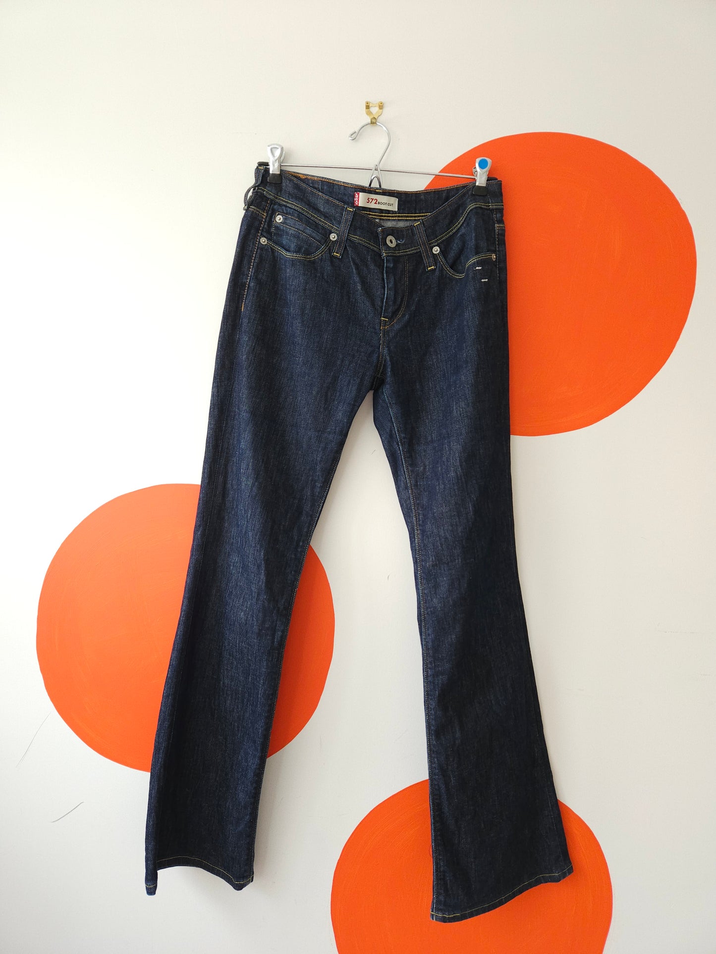 LEVI'S 572 Boot Cut Blue Low Rise Jeans W30xL32