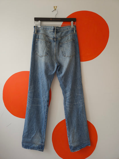 FRAME Le Hollywood Blue Ripped High Waist Denim Jeans W26