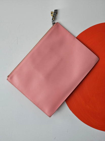 KENZO Baby Pink Clutch Bag Sz M