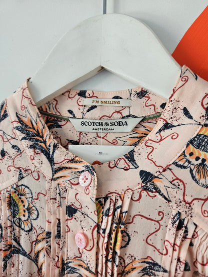 SCOTCH & SODA Pink Pattern Blouse - SIZE 8