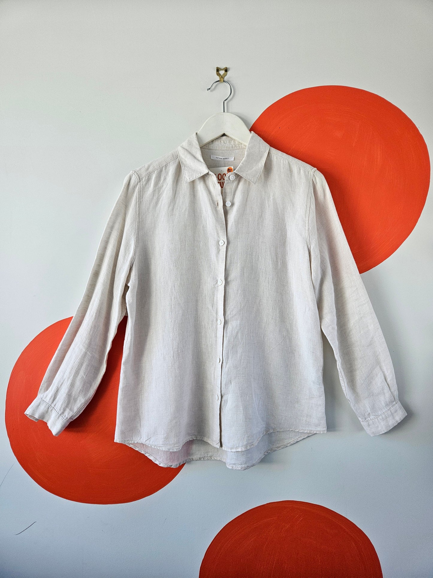 FATHER RABBIT Off-White Linen Shirt - SIZE 8