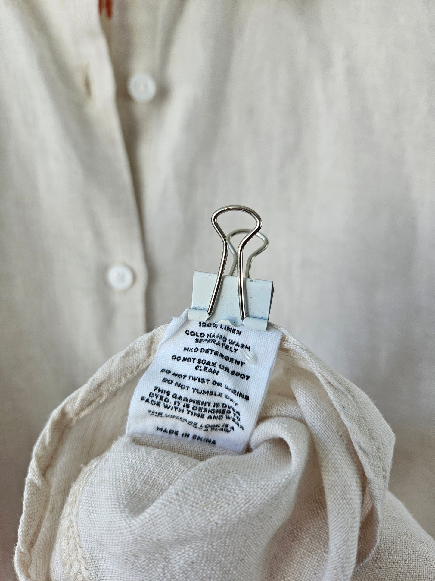 FATHER RABBIT Off-White Linen Shirt - SIZE 8