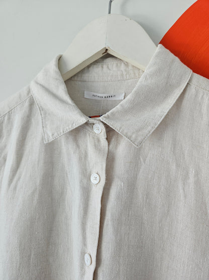 FATHER RABBIT Off-White Linen Shirt - SIZE 8
