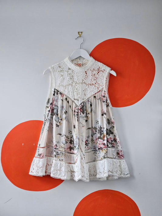 ZIMMERMANN Embroidered Sheer Tank - SIZE S