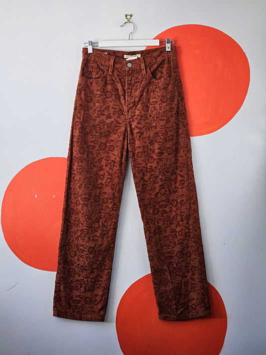 LEVIS Leopard Pattern Corduroy - SIZE 27"