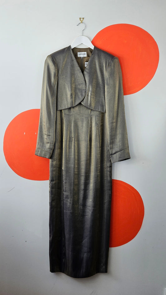 LOVERS Gold Dress & Blazer Combo - SIZE 10