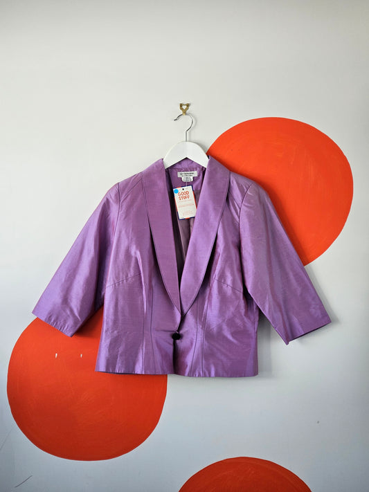 KEVIN MOORE Lavender Silk Blazer - SIZE 14