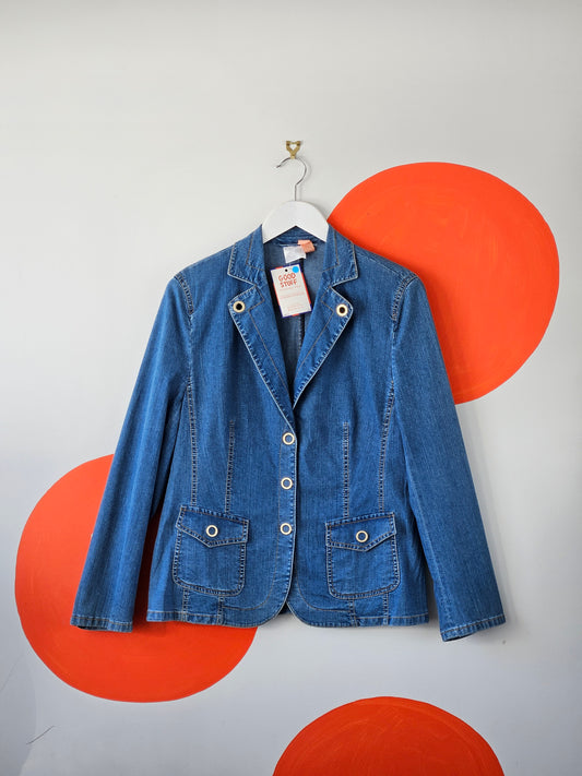 BASLER Denim-Style Blazer - SIZE 16