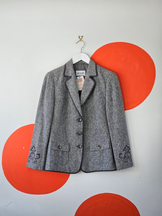 BASLER Wool & Silk Blazer - SIZE 14