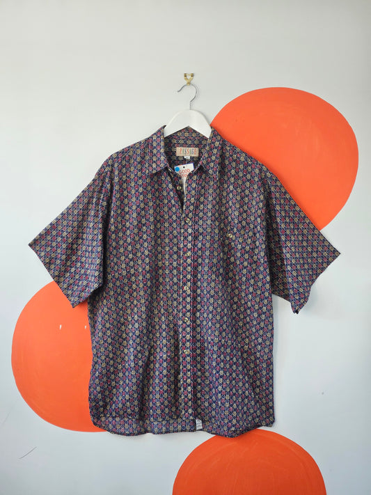 PASSAGE BY LICHFIELD Vintage Patterned Shirt - SIZE XL