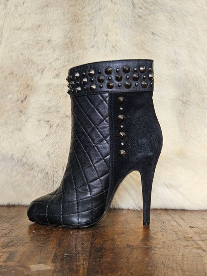 JOHN GALLIANO Black Leather Boots - SIZE EU 37