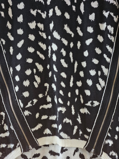 Andrea Moore Animal Print Merino Sweater | 14 / M