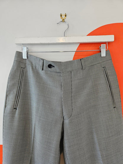 Crane Brothers Black-White Houndstooth Men's Suit