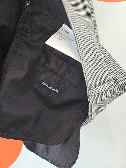 Crane Brothers Black-White Houndstooth Men's Suit
