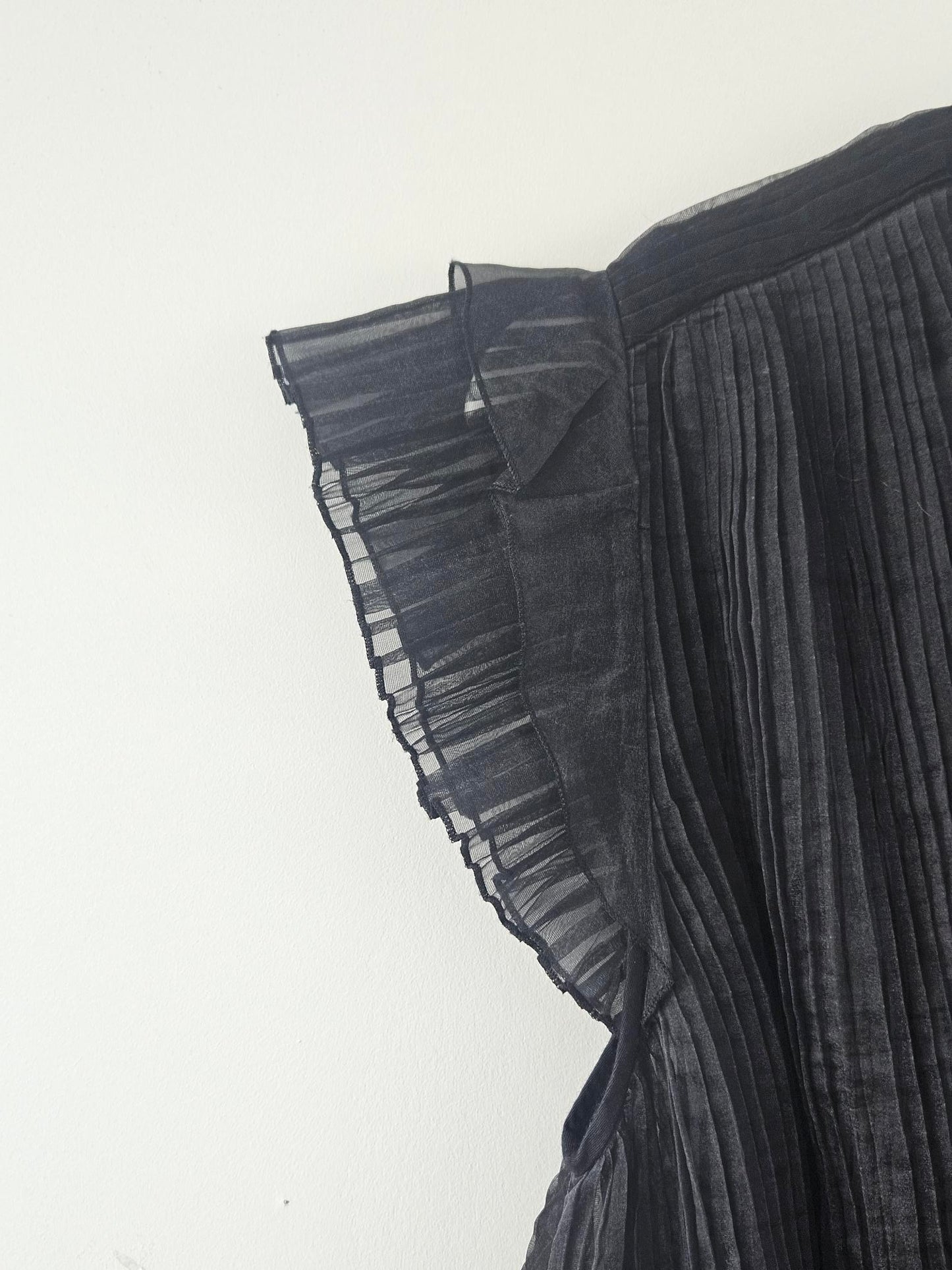 Isabel Marant 'Organza Vila' Sheer Black Frilly Dress