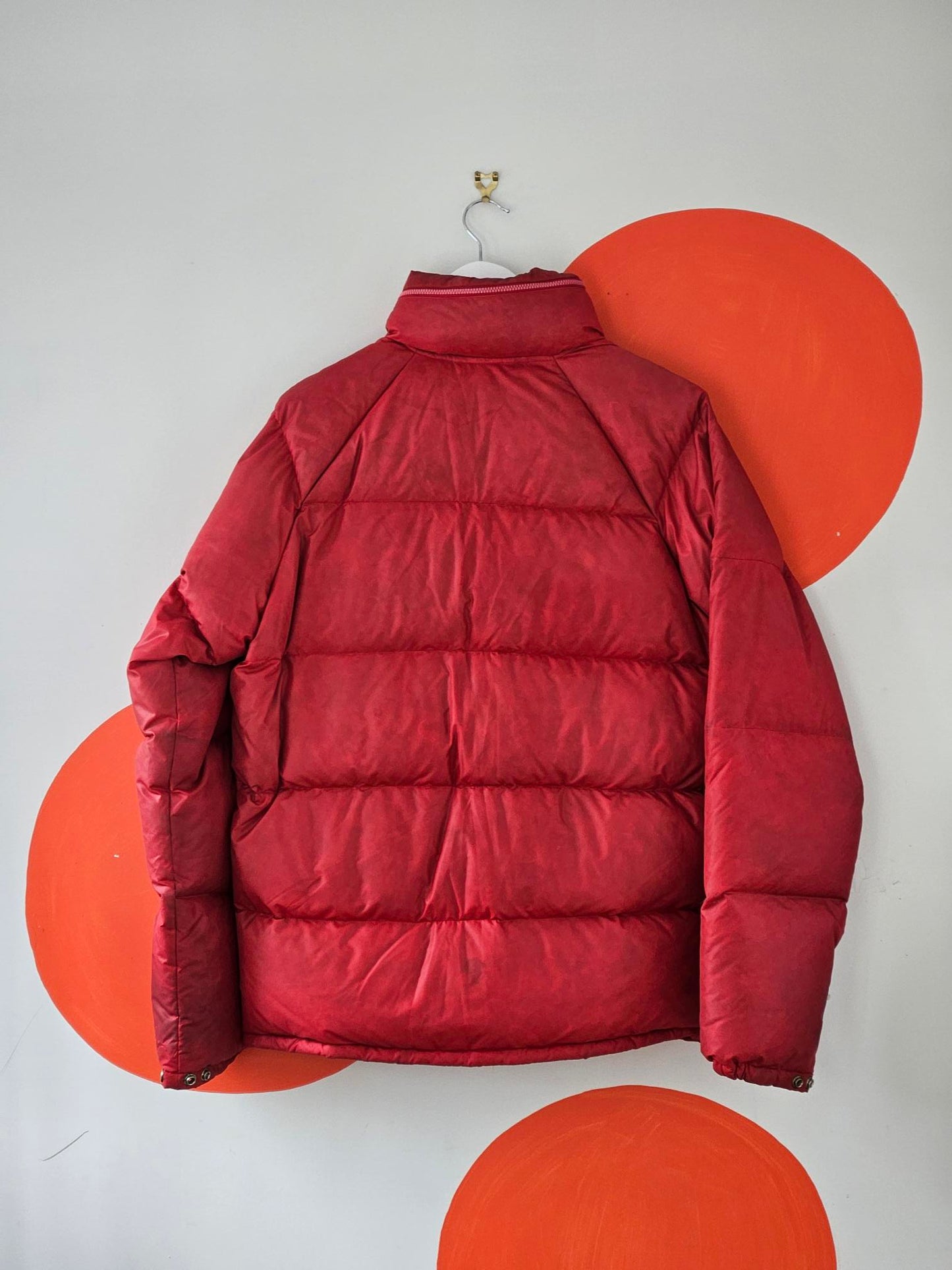 Vintage Red Down Puffer Jacket