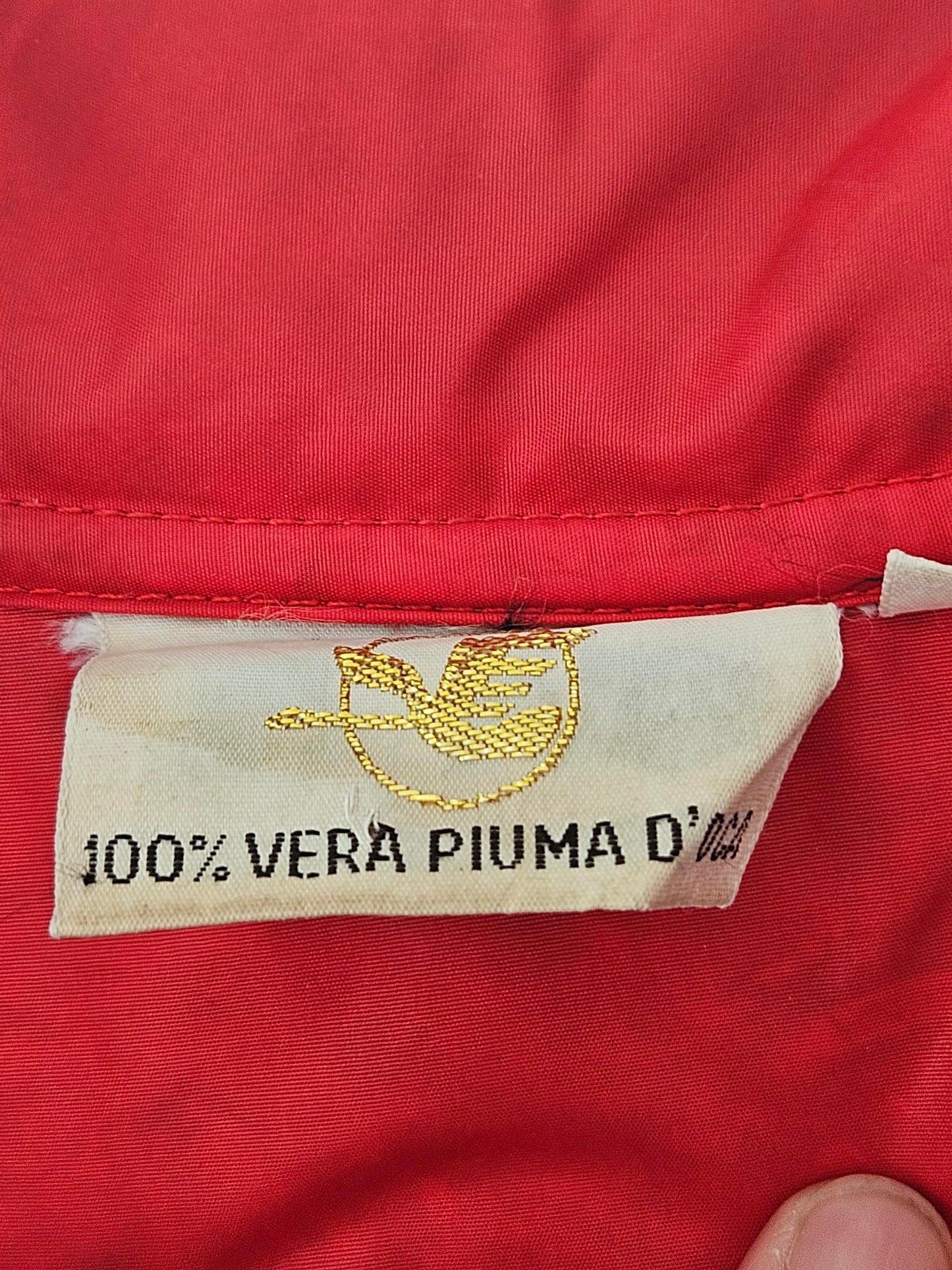 Vintage Red Down Puffer Jacket