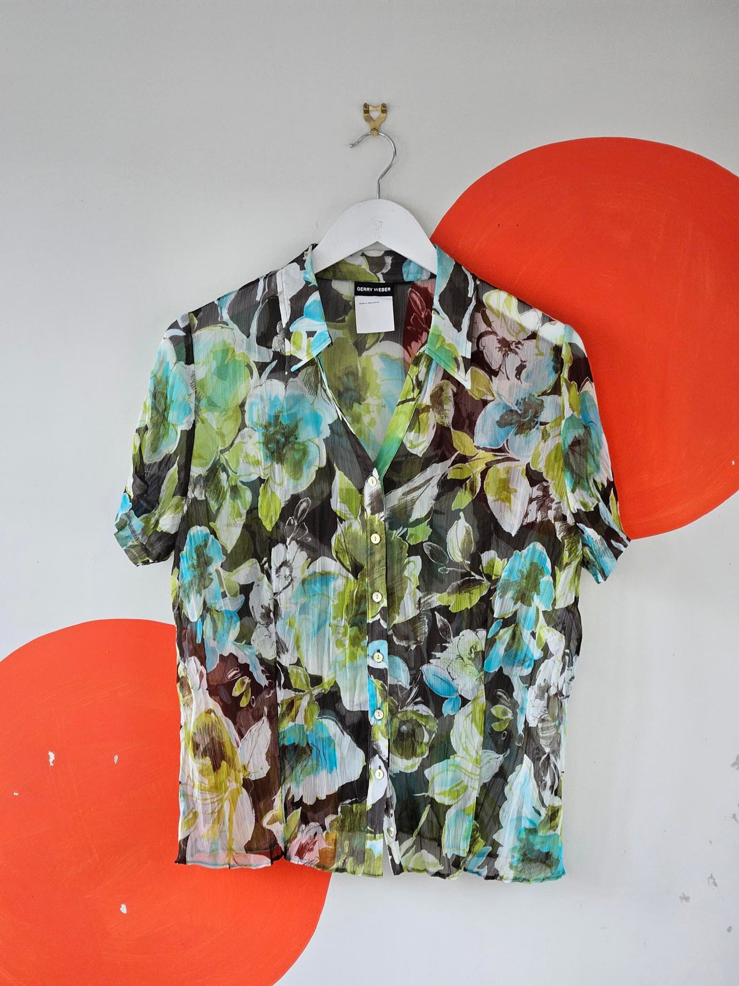 Gerry Weber Y2K Sheer Patterned Blouse & Skirt Set