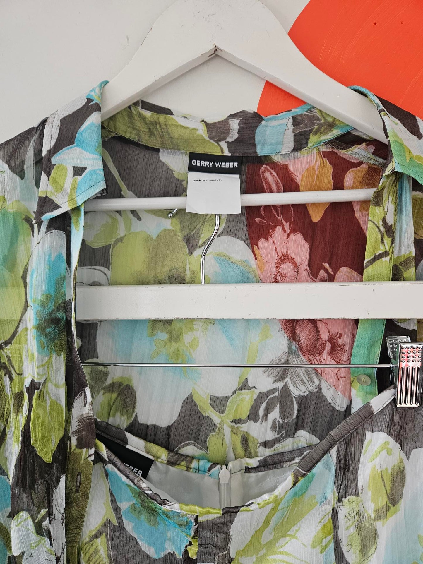 Gerry Weber Y2K Sheer Patterned Blouse & Skirt Set