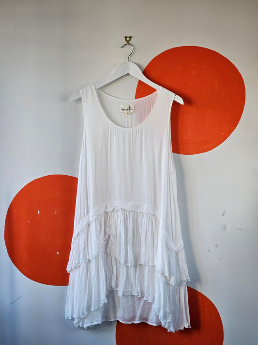 Curate Trelise Cooper 'Essential Edit' White Frilly Top