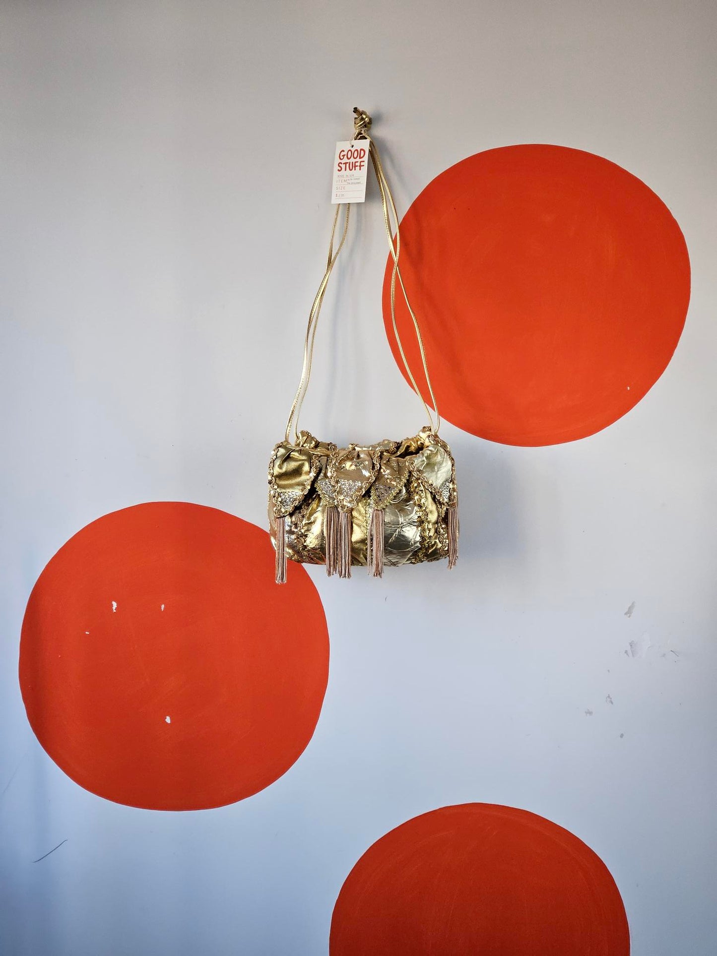 Rita Diana for Mylinka Vintage Bejeweled Gold Tassel Purse