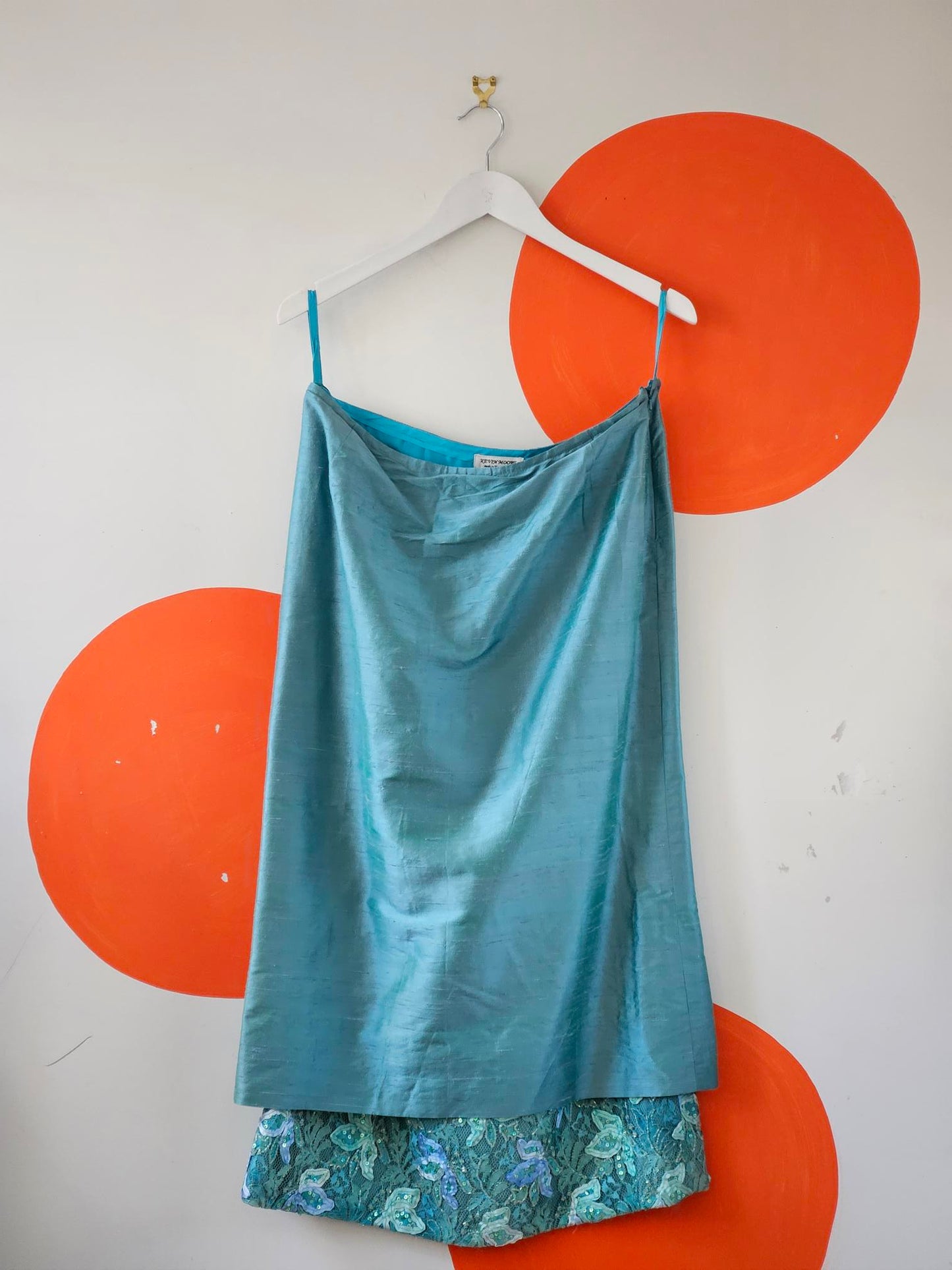 Kevin Moore Turquoise Embroidered Silk Three-Piece Set