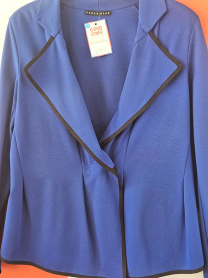 Paula Ryan Blue Blazer with Black Trim