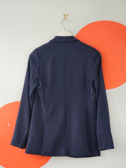 Vince Navy Blazer with Black Lapel