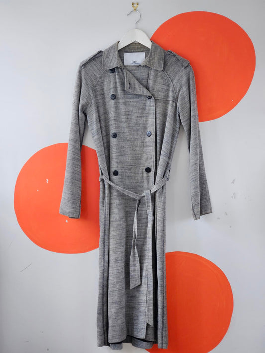 Camilla and Marc 'Bonnie & Clyde' Grey Knit Trench Coat