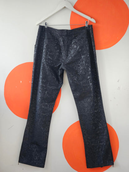 Cooper by Trelise 'Bodgie' Black Paisley Pattern Pants