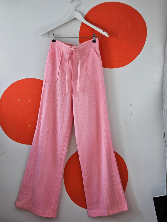 Put On Vintage Pink Textured Pants