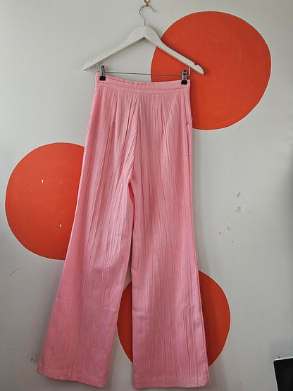 Put On Vintage Pink Textured Pants