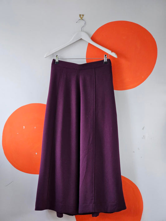 Caroline Sills Burgundy Long Skirt