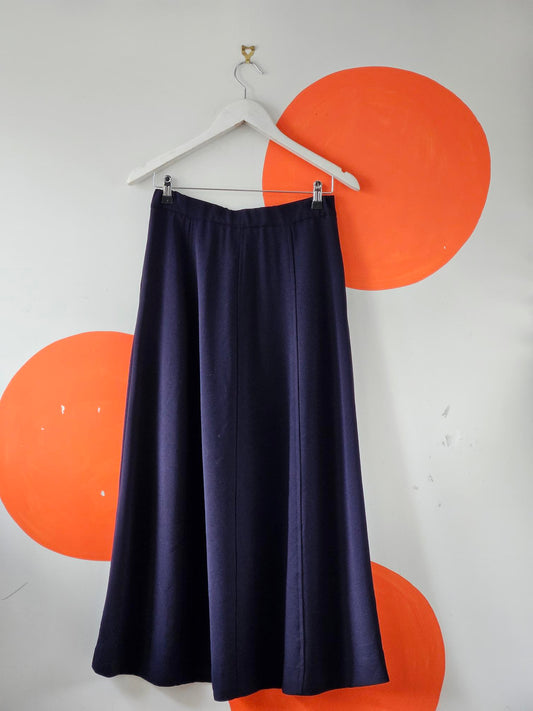 Caroline Sills Navy Long Skirt
