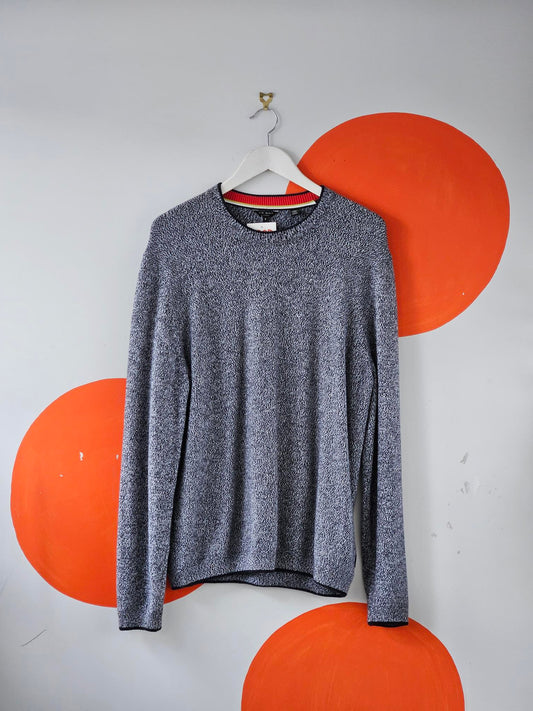 Ted Baker Black-White Pattern Knit Men's Jumper