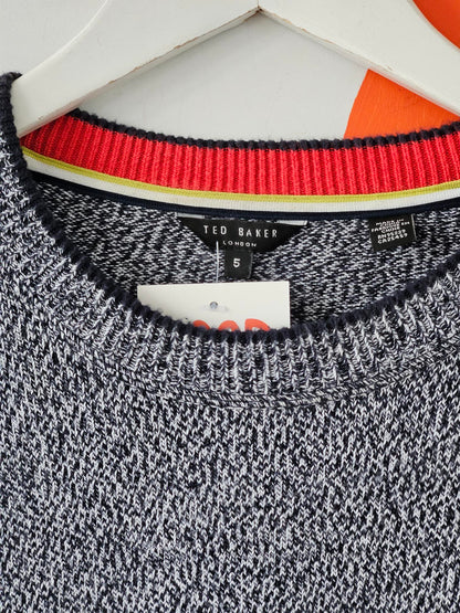 Ted Baker Black-White Pattern Knit Men's Jumper