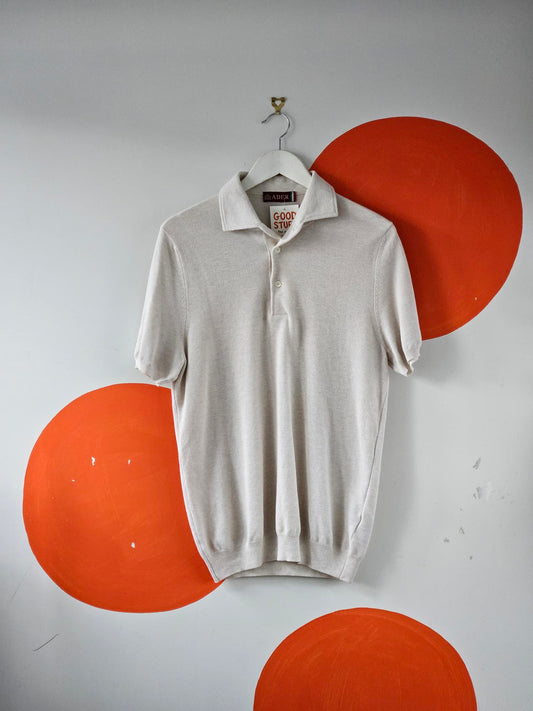 Ader Milano Italian Cream Men's Knit Polo