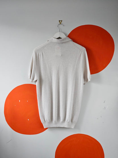 Ader Milano Italian Cream Men's Knit Polo