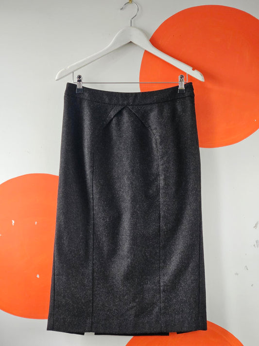 Kate Sylvester Vintage Charcoal Wool Blend Skirt