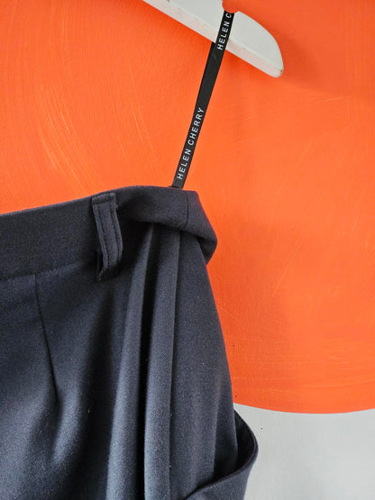 Helen Cherry Grey Wool Trousers