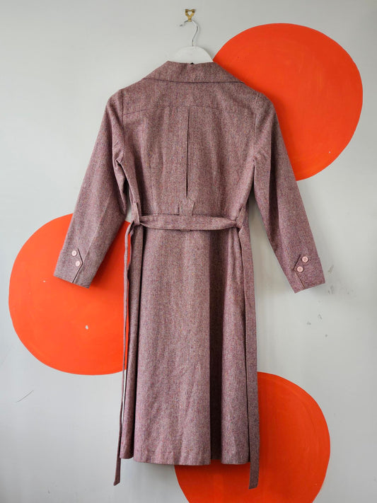 Vintage Pink Wool Coat
