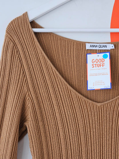 Anna Quan 'Emory' Beige Knit Dress