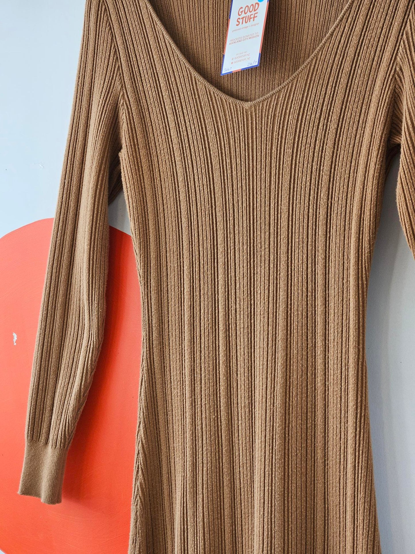 Anna Quan 'Emory' Beige Knit Dress